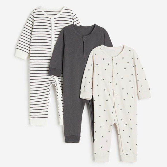 3 pack cotton pyjama jumpsuit - Picture 4 of 4